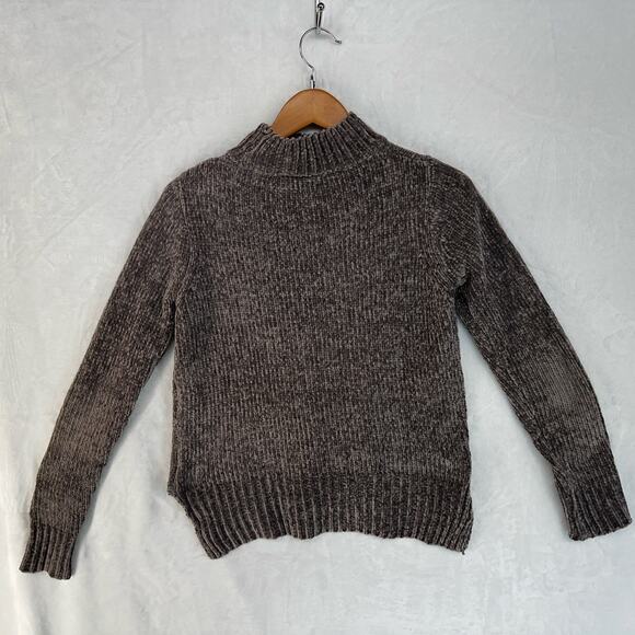 Love By Design SOFT Sweater SMALL Gray Chenille Knit Collar Sexy Cutout DISTRESS - Picture 13 of 16